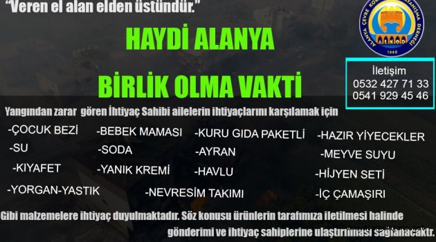 ALKOD'tan yardım çağrısı