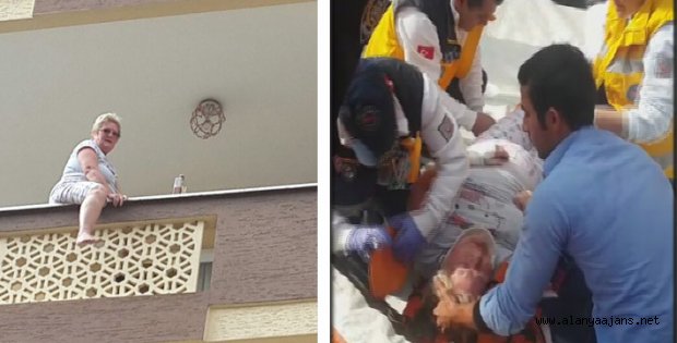 ALKOLLÜ KADIN 10 METREDEN ATLADI