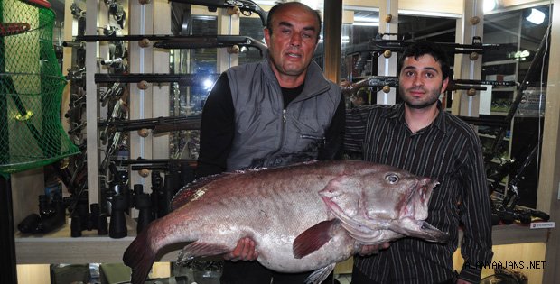 AMATÖR BALIKÇI 25 KİLOLUK DEV PÖRTLEK YAKALADI