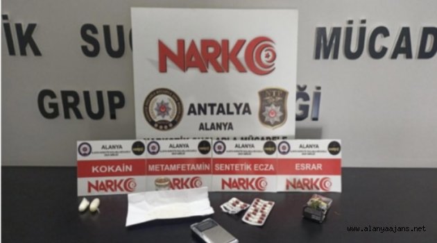 Antalya’dan Alanya’ya gelen uyuşturucu polise takıldı