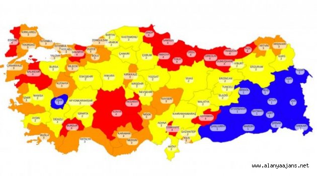 Antalya yüksek riskli iller arasında!