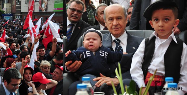 BAHÇELİ ALANYA'DA COŞKUYLA KARŞILANDI