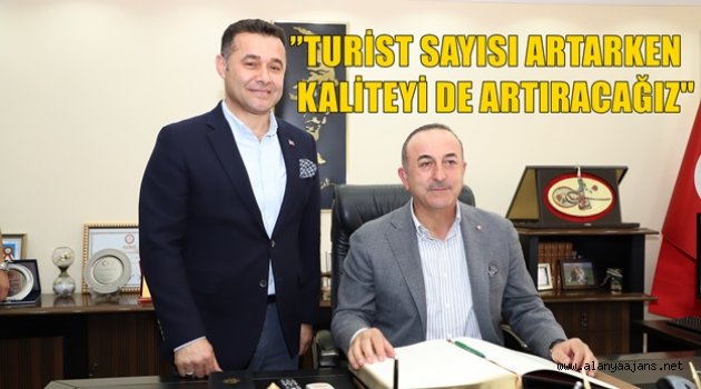 Bakan Çavuşoğlu, Başkan Yücel’i ziyaret etti