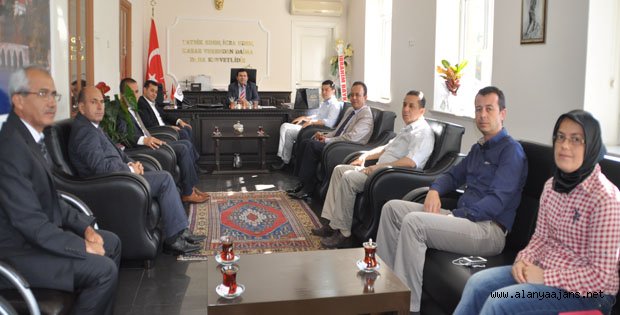 BAŞKAN YÜCEL, BİRİM AMİRLERİ İLE KAYMAKAM TANRISEVEN’İ ZİYARET ETTİ
