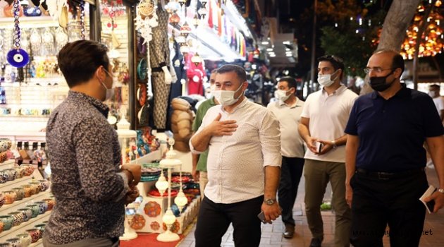 Başkan Yücel'den esnaf ziyareti