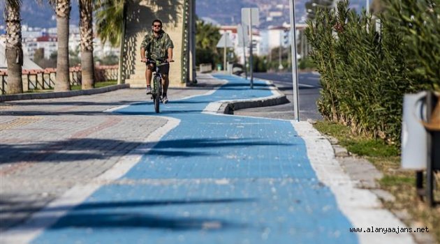 Bisiklet yolunun Kestel etabı tamamlandı