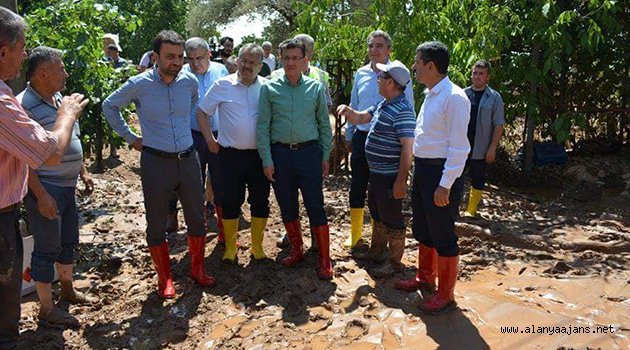 Büyükşehir Elmalı’da yaraları sarıyor