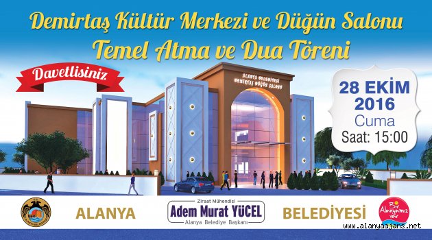 Demirtaş'a düğün salonu müjdesi