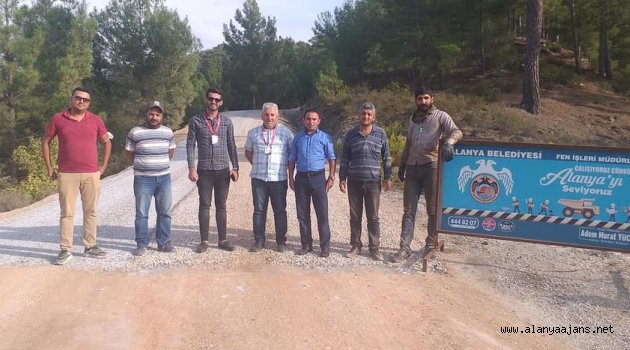 Dim'de okul yolu asfaltlandı