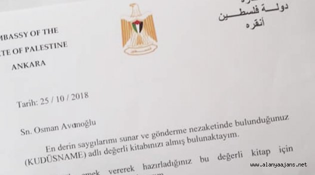 Filistin Elçisinden Teşekkür