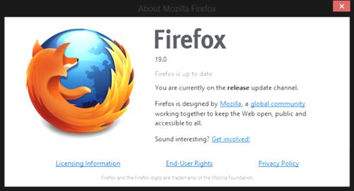 Firefox 19 Hazır İndirin!