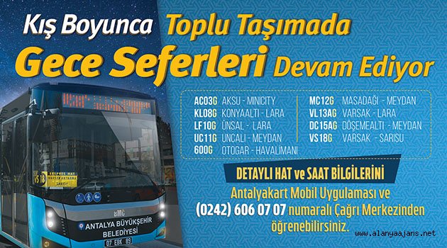 Gece seferleriyle 120 bin kişi taşındı