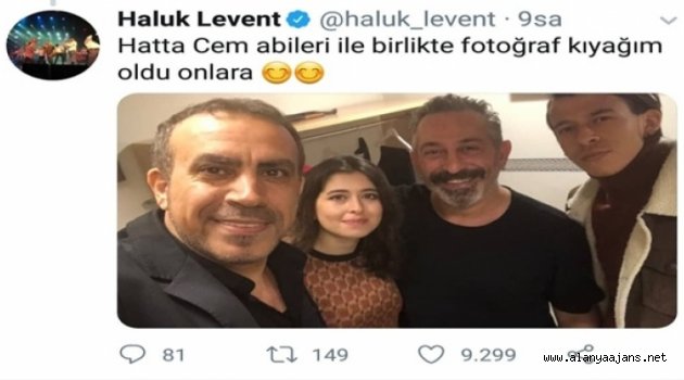 Haluk Levent’ten Alanyalı Deke’ye teşekkür