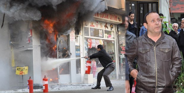 İŞ YERİNİN YANIŞINI ÇARESİZCE İZLEDİ