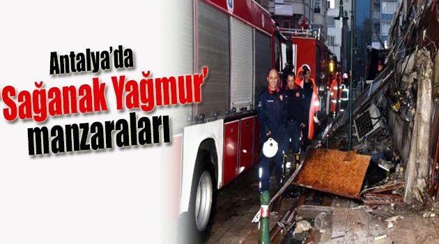 İşhanının 20 Metrelik Beton Gölgeliği Çöktü