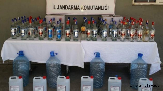 Jandarmadan kaçak içki operasyonu