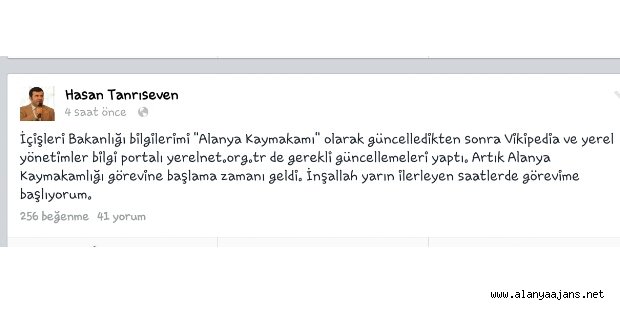 KAYMAKAM TANRISEVEN GÖREVE BAŞLIYOR...