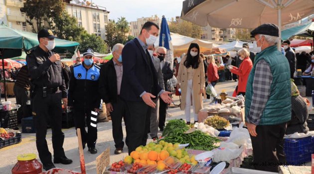 Kaymakam Ürkmezer pazarda denetim yaptı