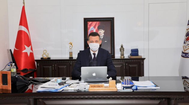 Kaymakam Ürkmezer Vali Yazıcı başkanlığındaki çevrimiçi toplantıya katıldı