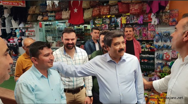Kemal Çelik, Alanya'da Esnafı Ziyaret Etti