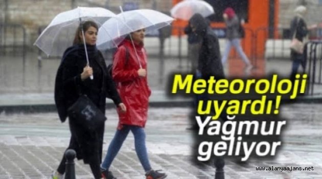 Meteoroloji’den Alanya’ya yağmur uyarısı!