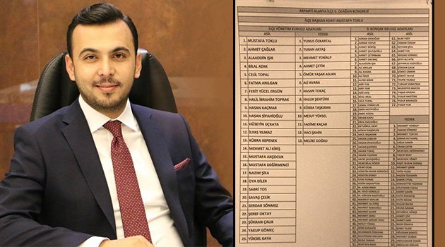 Mustafa Toklu’nun listesi belli oldu