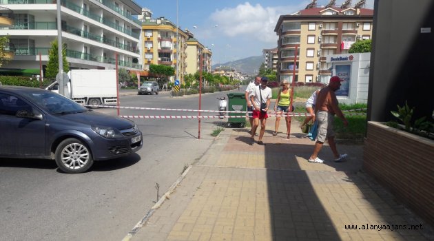 Oba Yolu Bariyerle Kapattıldı
