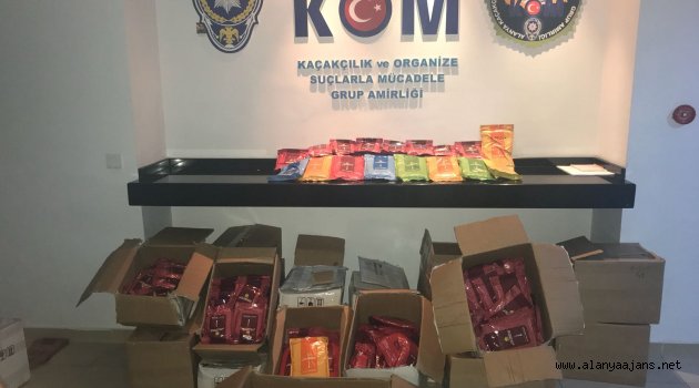 Polis, 334 kilogram kaçak nargile tütünü ele geçirdi