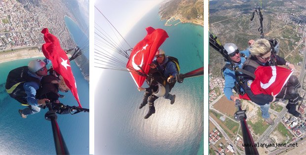 POLİS 700 METREDE BAYRAK AÇTI