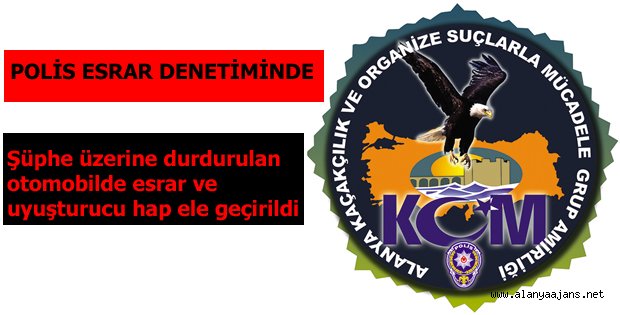POLİS DENETİMDE UYUŞTURUCU ELE GEÇİRDİ