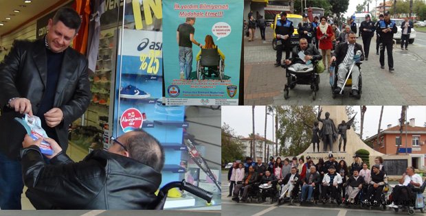 POLİS ENGELLİLERLE EL ELE MÜCADELE EDİYOR