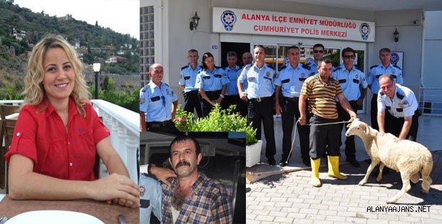 POLİSLER NAZARA KARŞI ADAK KURBANI KESTİ