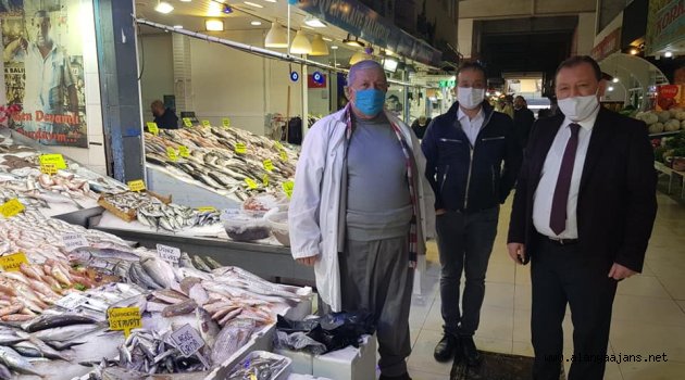 Rüzgar, Balıkçı Hali'ni ziyaret etti