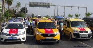 TAKSİCİLER TERÖRÜ PROTESTO ETTİ