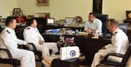GEMİ KOMUTANLARINDAN BAŞKAN YÜCEL’E ZİYARET