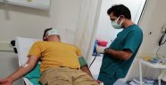 Alanya’da kayadan düşen işçi yaralandı