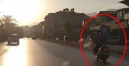 Alanya’da motosiklet üzerindeki şova polisten ceza