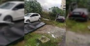 Alanya’da otomobil durağa girdi!