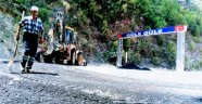 Alanya kırsalında yol bakım ve onarım çalışması