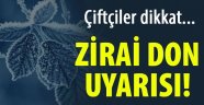 Alanya'da 3 günlük zirai don uyarısı!
