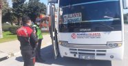 Alanya'da jandarmadan toplu taşıma araçlarına denetim