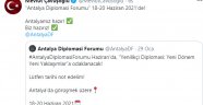 Antalya Diplomasi Forumu Haziran'da