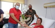 Başkan Şahin, kazada yaralanan çifti ziyaret etti
