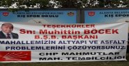 Mahmutlar’dan Başkan Böcek’e pankartlı teşekkür