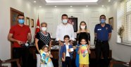 Minik ressam Kaymakam Ürkmezer’in konuğu oldu