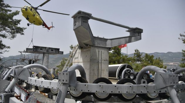 Teleferik için son rötuşlar yapılıyor