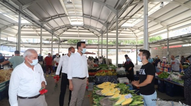 Toklu ve yönetiminden pazarcı esnafına ziyaret