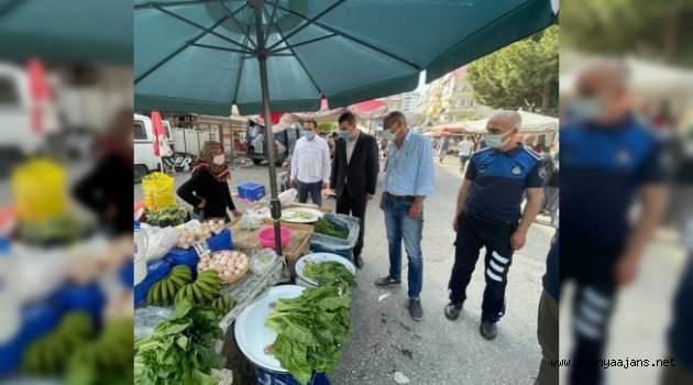 Türkdoğan ve yönetimi pazarcı esnafını ziyaret etti