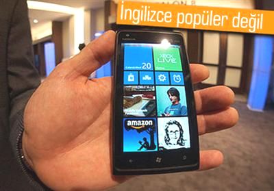 Windows Phone 8 İngilizce Konuşmuyor