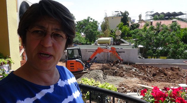 Yeşil alana inşaat yaptılar